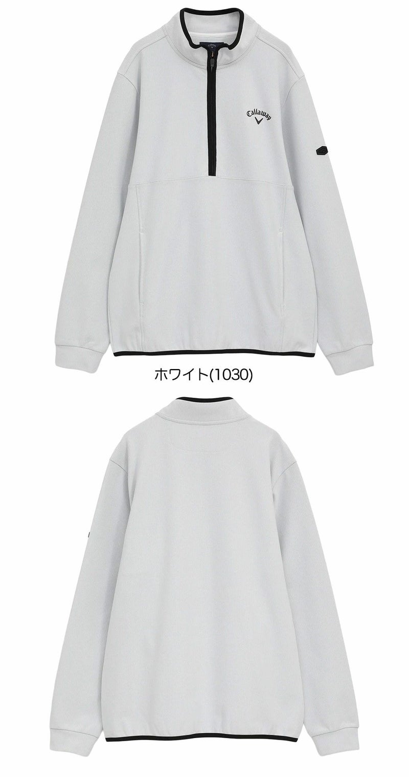 キャロウェイ裏起毛ハーフジップモックネックシャツC25233109メンズゴルフウェア2025秋冬モデルCallaway日本正規品