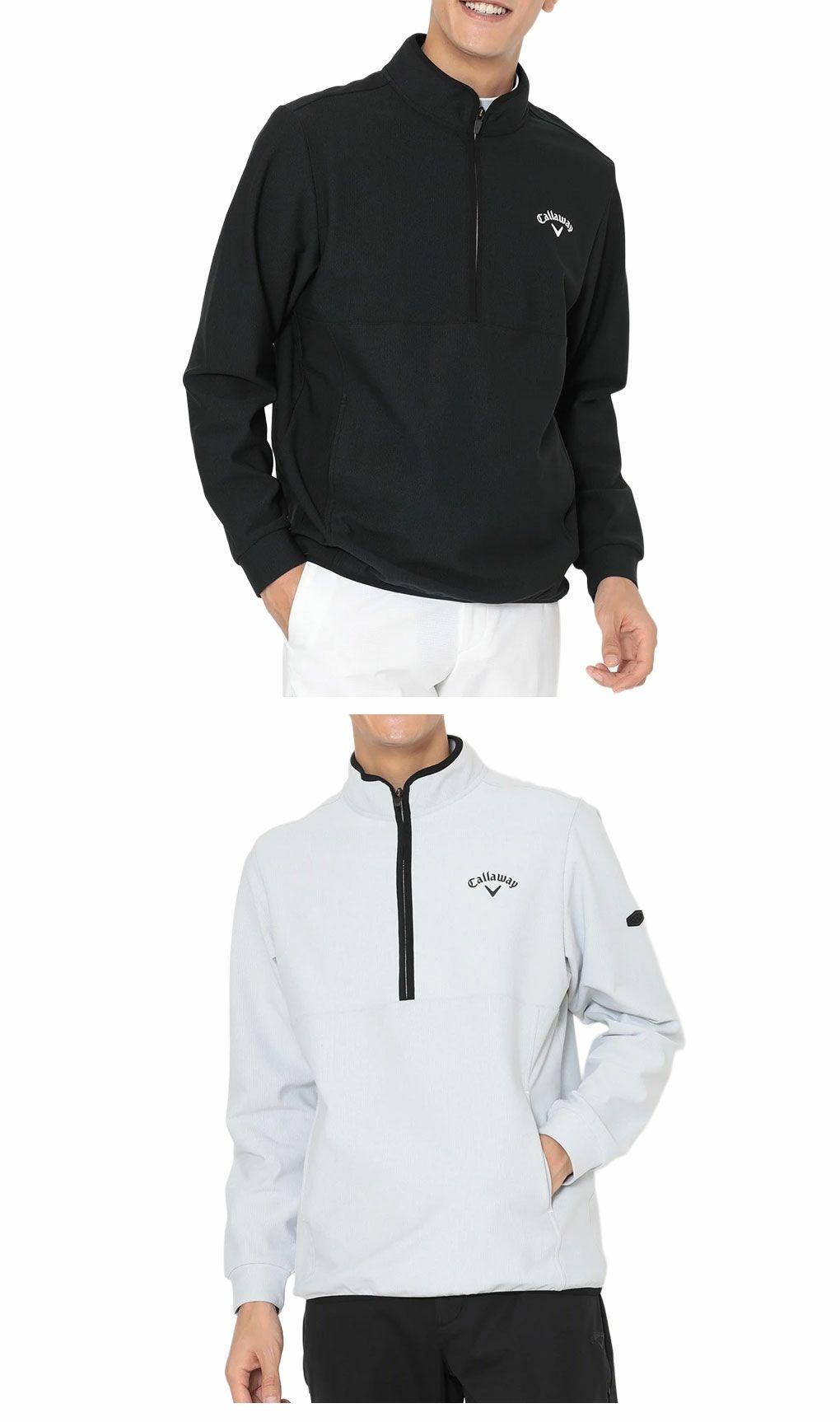 キャロウェイ裏起毛ハーフジップモックネックシャツC25233109メンズゴルフウェア2025秋冬モデルCallaway日本正規品