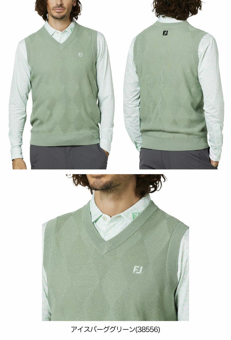 フットジョイアーガイルVネックベストセーターFJ-F25-M07メンズゴルフウェアFOOTJOY2025秋冬モデル日本正規品
