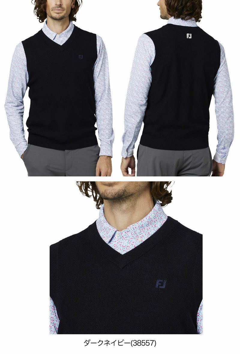 フットジョイアーガイルVネックベストセーターFJ-F25-M07メンズゴルフウェアFOOTJOY2025秋冬モデル日本正規品