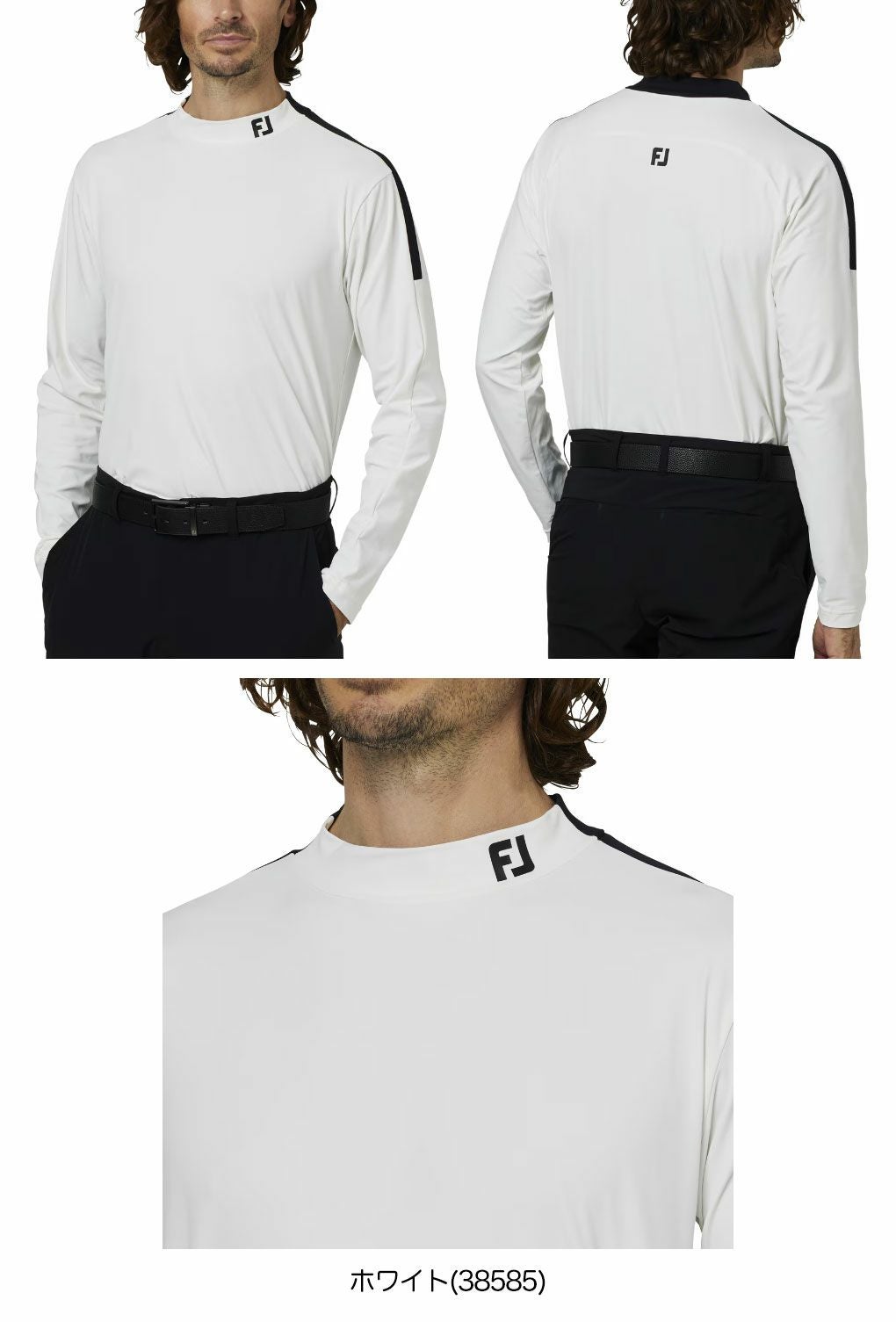 フットジョイショルダーライン長袖モックネックシャツFJ-F25-S02メンズゴルフウェアFOOTJOY2025秋冬モデル日本正規品