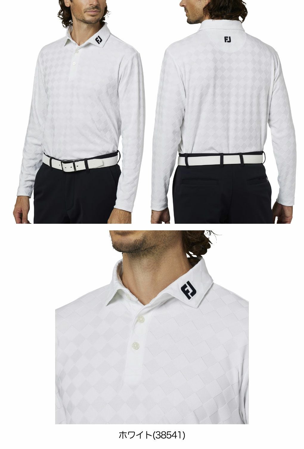フットジョイアーガイルジャカード長袖シャツFJ-F25-S07メンズゴルフウェアFOOTJOY2025秋冬モデル日本正規品