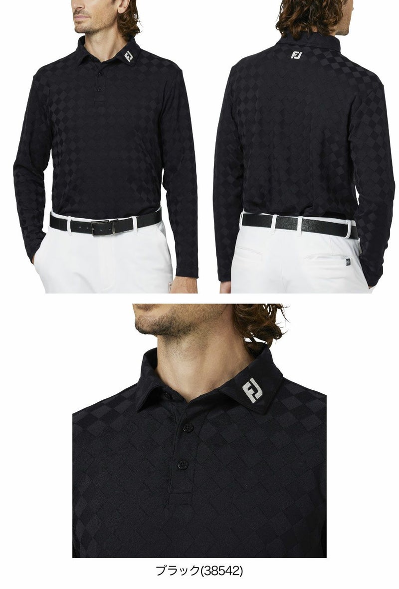 フットジョイアーガイルジャカード長袖シャツFJ-F25-S07メンズゴルフウェアFOOTJOY2025秋冬モデル日本正規品