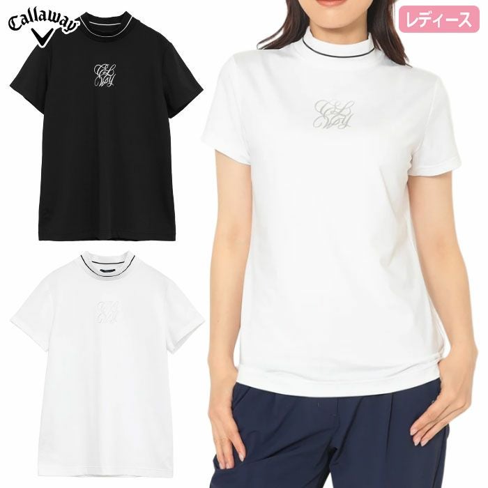 キャロウェイストレッチスムース半袖モックネックシャツC25234202レディースゴルフウェア2025秋冬モデルCallaway日本正規品