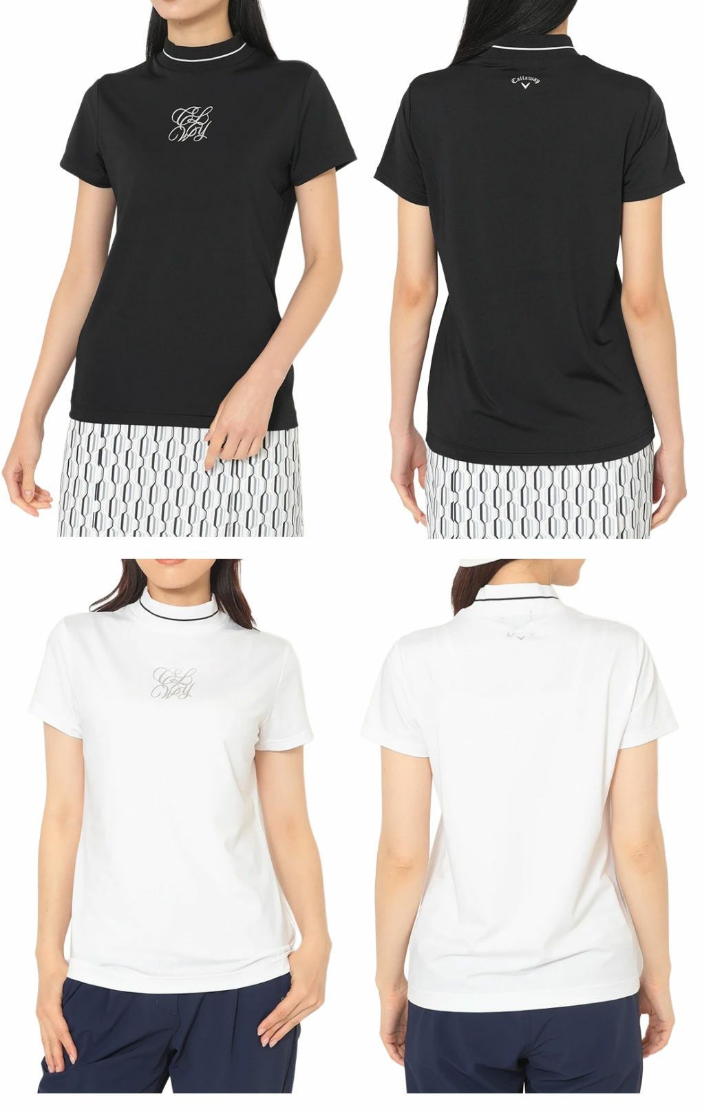 キャロウェイストレッチスムース半袖モックネックシャツC25234202レディースゴルフウェア2025秋冬モデルCallaway日本正規品