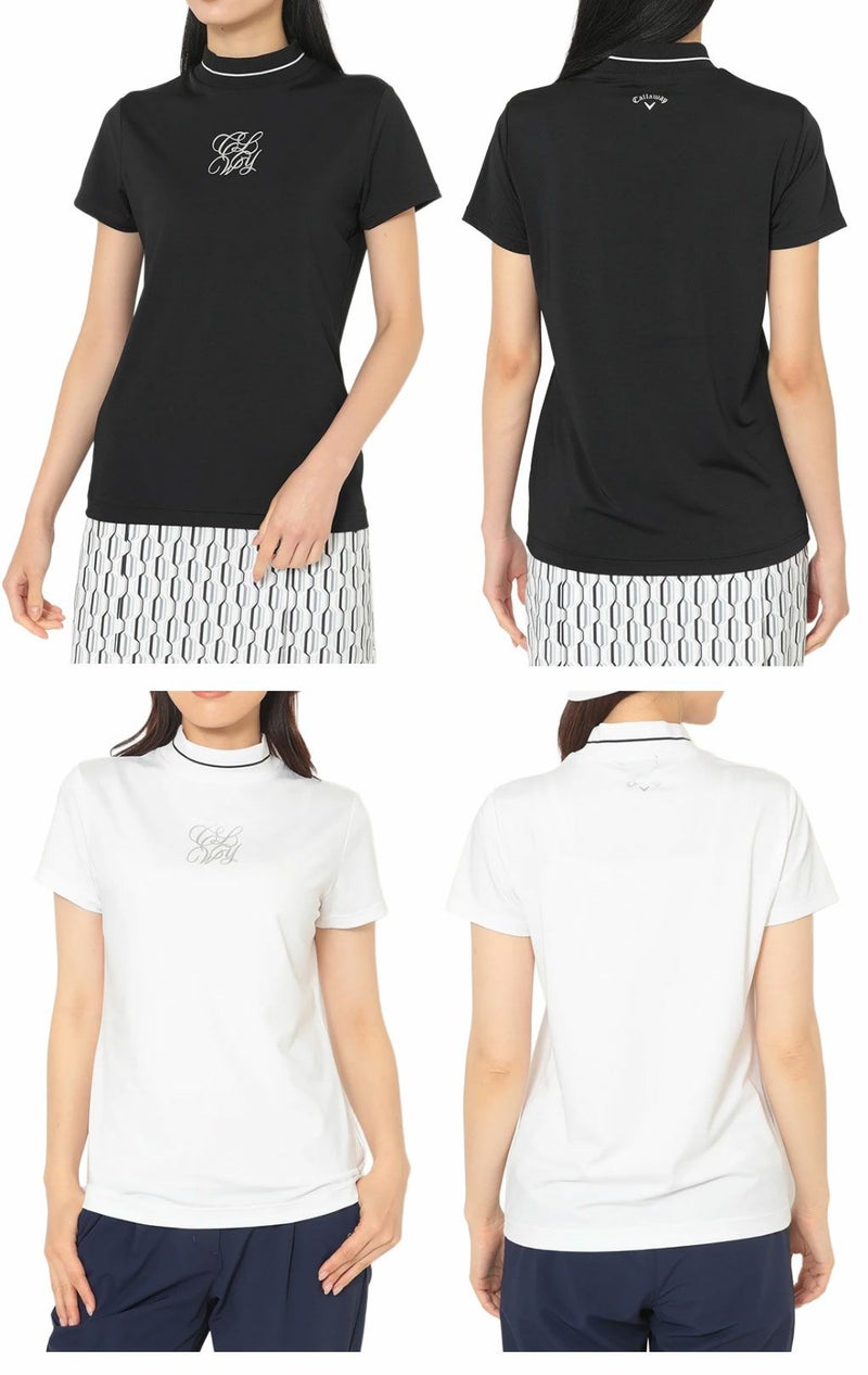 キャロウェイストレッチスムース半袖モックネックシャツC25234202レディースゴルフウェア2025秋冬モデルCallaway日本正規品