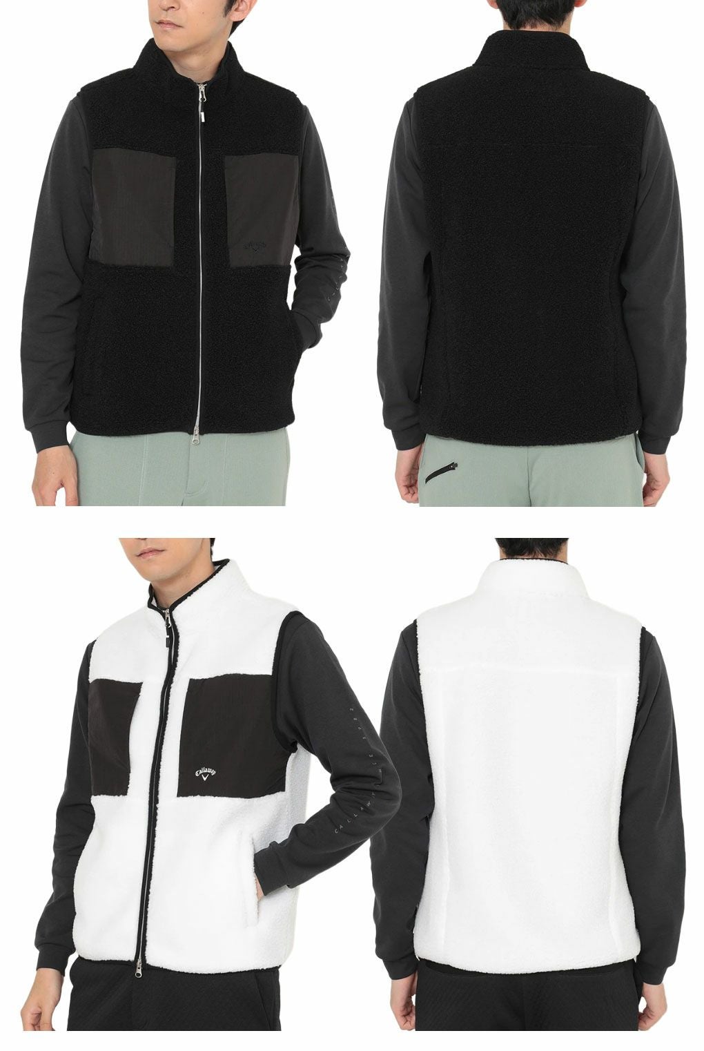 キャロウェイカールボアフリースフルジップベストC25216104メンズゴルフウェア2025秋冬モデルCallaway日本正規品