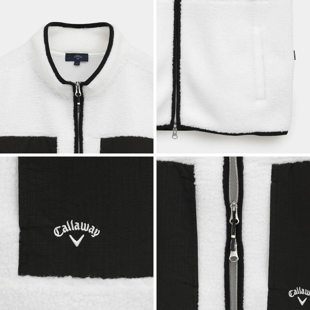 キャロウェイカールボアフリースフルジップベストC25216104メンズゴルフウェア2025秋冬モデルCallaway日本正規品