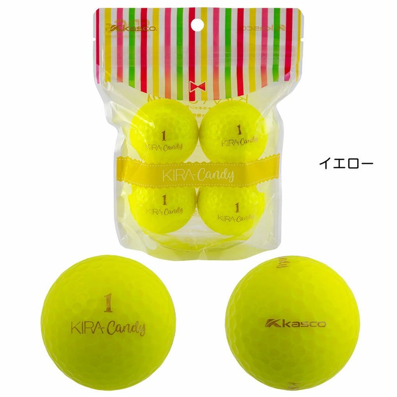キャスコKIRACandyゴルフボール4球入りレディース専用ボール公認球KASCO2025年モデル日本正規品