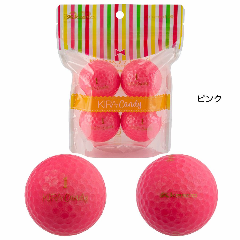 キャスコ KIRA Candy ゴルフボール 4球入り レディース専用ボール 公認