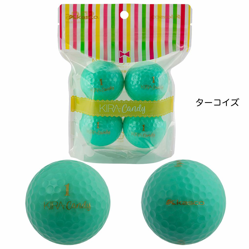 キャスコKIRACandyゴルフボール4球入りレディース専用ボール公認球KASCO2025年モデル日本正規品