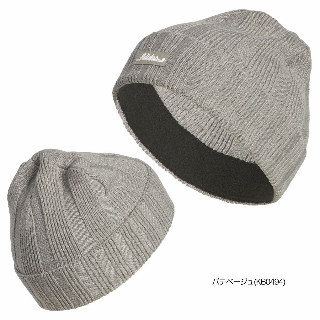 アディダス裏フリース付きロゴビーニーJVU27メンズゴルフキャップ帽子2025秋冬モデルadidas日本正規品