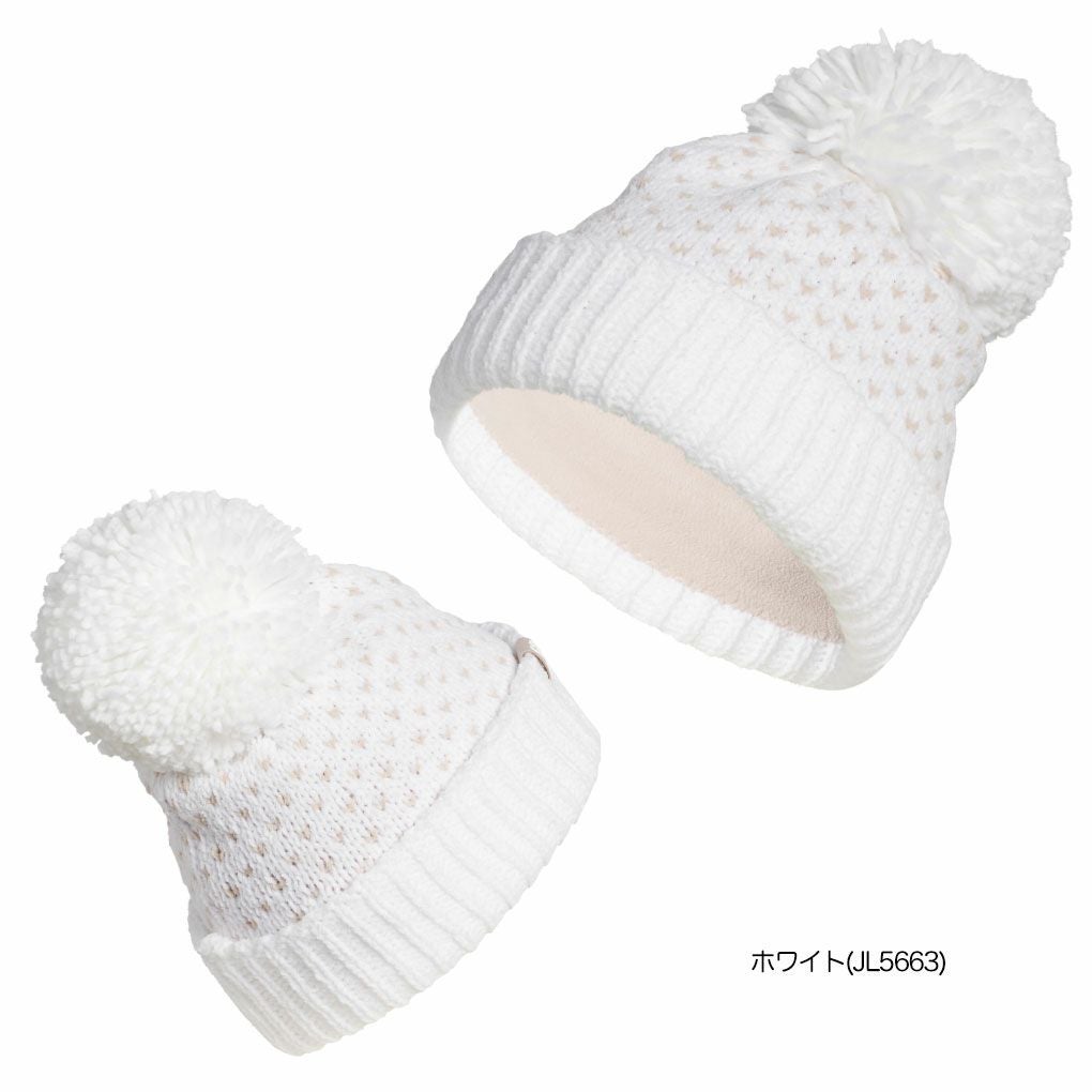 アディダスポンポンビーニーJVU37レディースゴルフキャップ帽子2025秋冬モデルadidas日本正規品