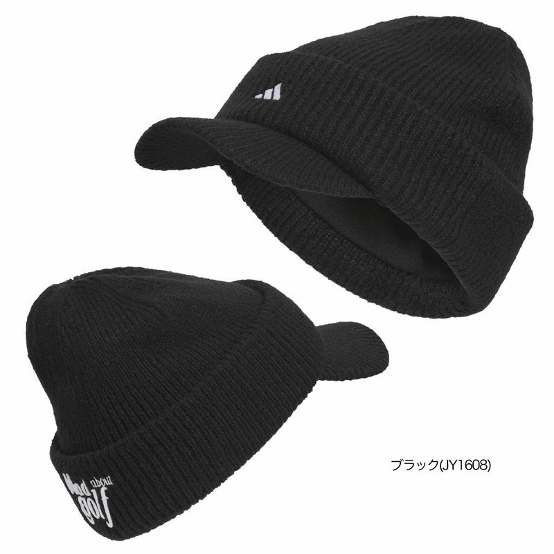 アディダスCOLD.RDYグラフィックブリムニットキャップKQE15メンズゴルフキャップ帽子2025秋冬モデルadidas日本正規品
