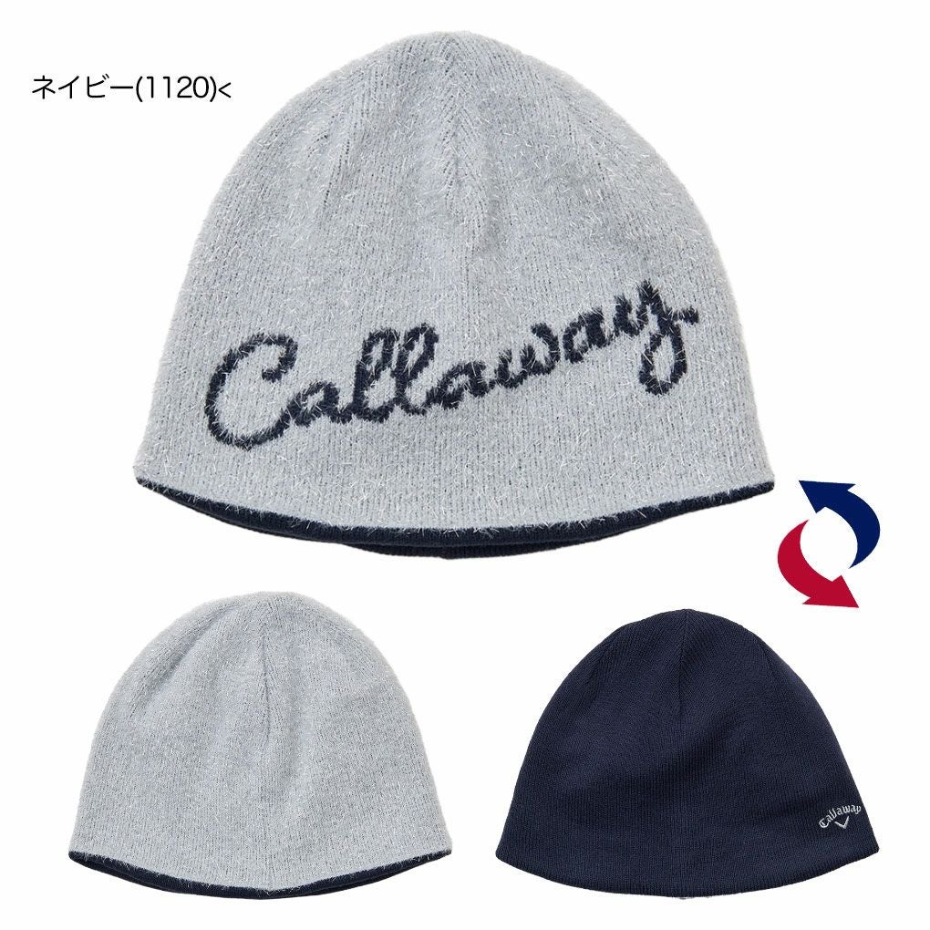 キャロウェイリバーシブルビーニーC25291216レディースゴルフキャップ帽子2025秋冬モデル日本正規品