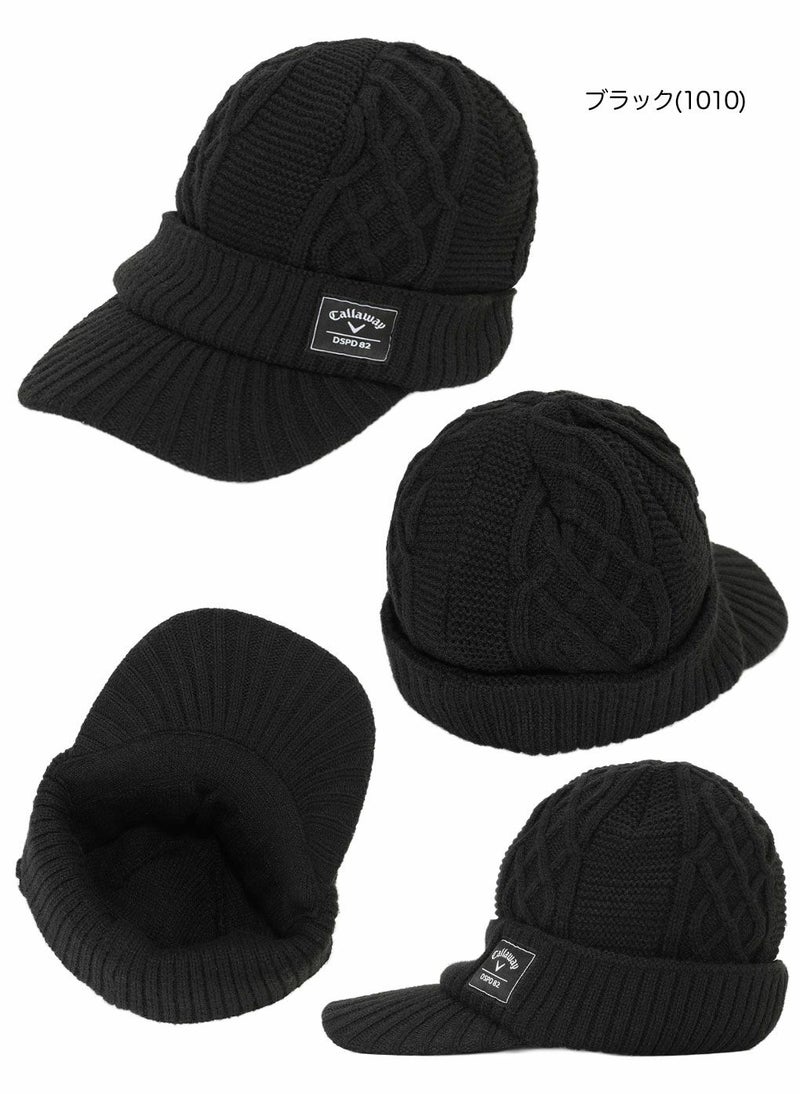 キャロウェイツバ付きニットキャップC25291121メンズゴルフキャップ帽子2025秋冬モデル日本正規品