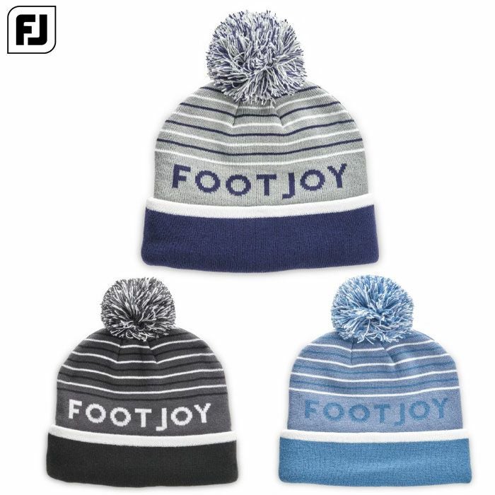 フットジョイFJストライプポンポンビーニーメンズFOOTJOYゴルフ帽子2025秋冬モデル日本正規品