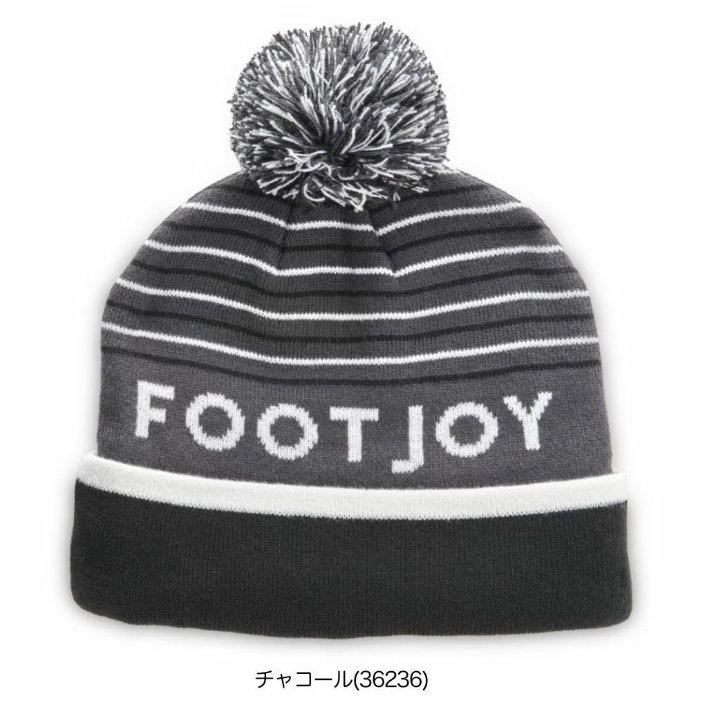 フットジョイFJストライプポンポンビーニーメンズFOOTJOYゴルフ帽子2025秋冬モデル日本正規品