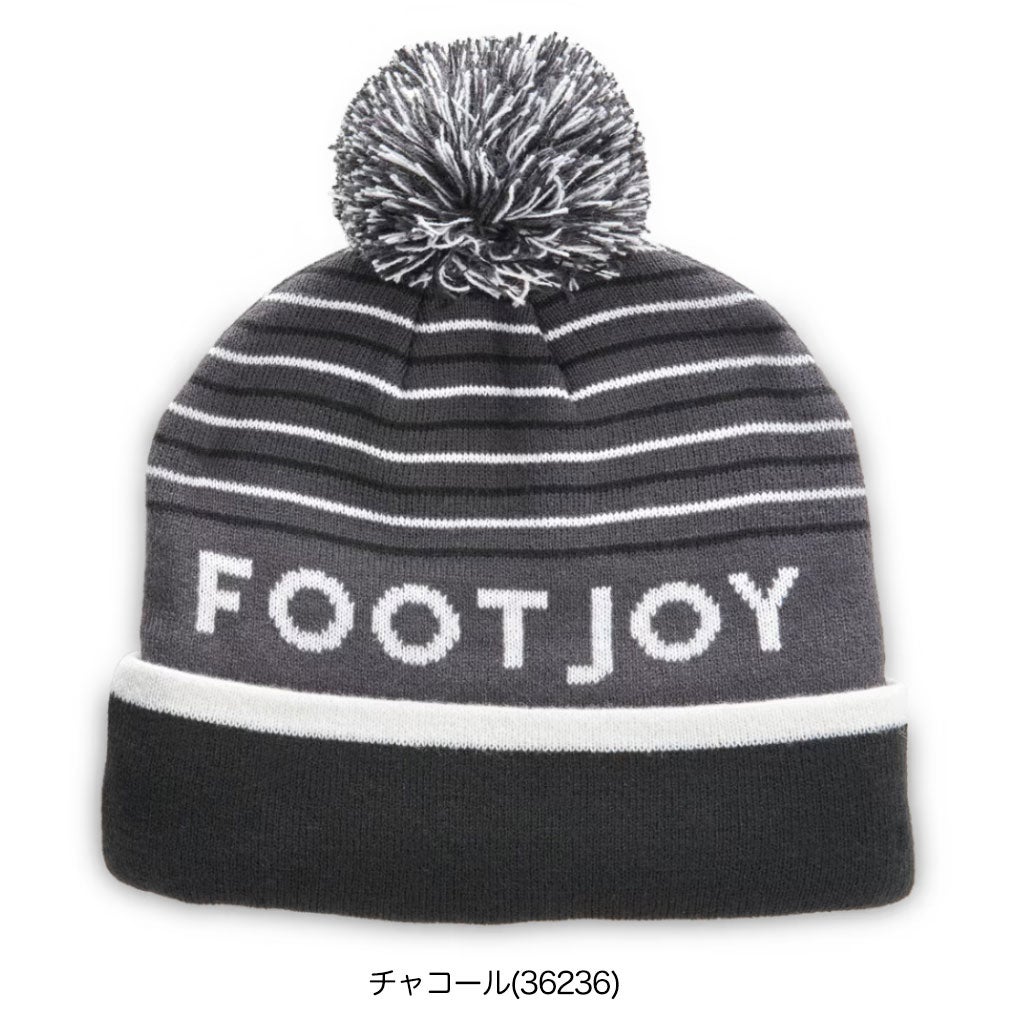 フットジョイFJストライプポンポンビーニーメンズFOOTJOYゴルフ帽子2025秋冬モデル日本正規品