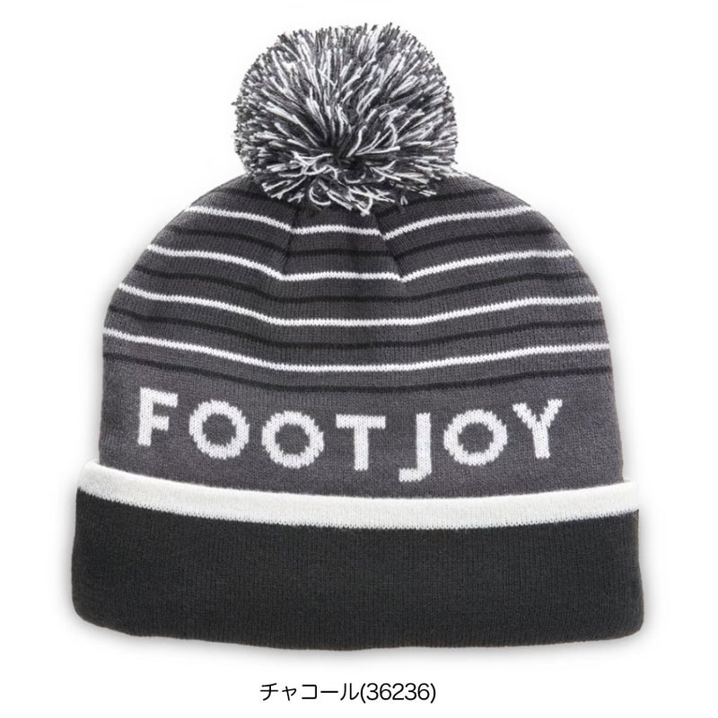 フットジョイFJストライプポンポンビーニーメンズFOOTJOYゴルフ帽子2025秋冬モデル日本正規品