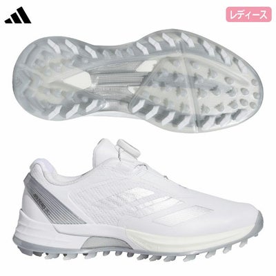 アディダスウィメンズアディゼロゼッドジーローボアOMX78レディーススパイクレスゴルフシューズ靴2025年モデルadidas日本正規品