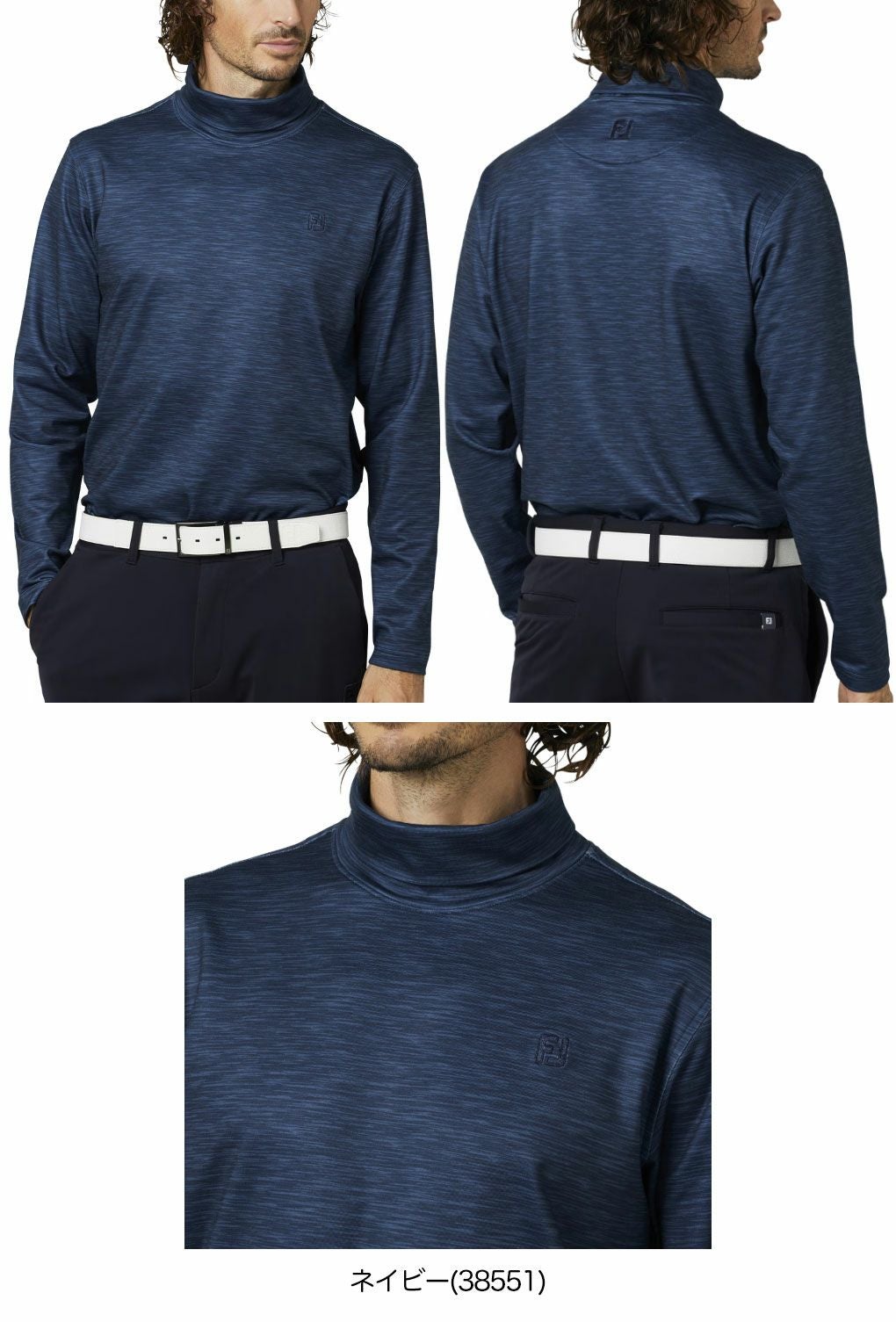 フットジョイスペースダイロールネック裏起毛長袖シャツFJ-F25-S16メンズゴルフウェアFOOTJOY2025秋冬モデル日本正規品