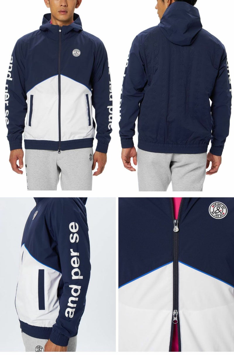 アンパスィエアジャスター切替ブルゾン長袖AMF1105G2メンズandperse2025秋冬モデル日本正規品