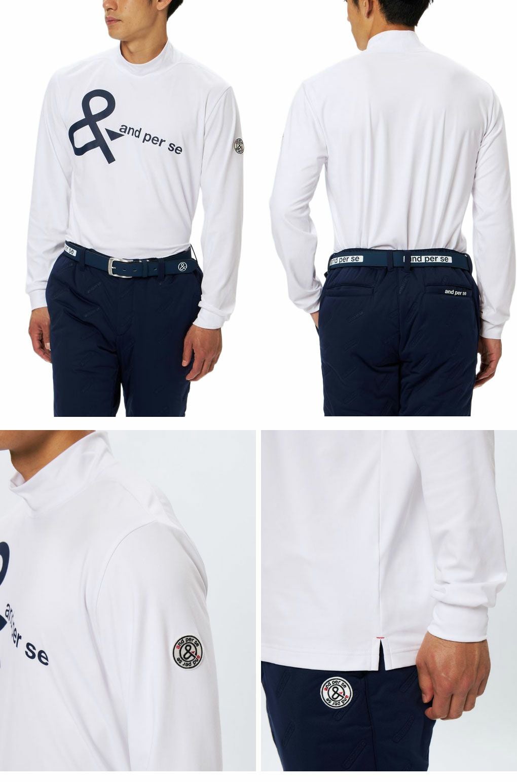 アンパスィマシュマロジャージー長袖モックネックシャツ長袖AMF9225W2ンズandperse2025秋冬モデル日本正規品