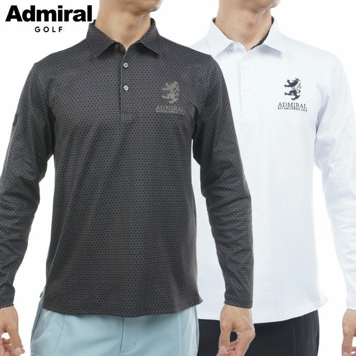 アドミラルAdmiralGolf小紋柄裏起毛シャツADMA574ゴルフウェア2025秋冬モデル日本正規品