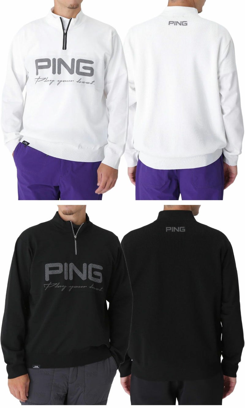 ピンPINGピンサーモソーラ―バックカノコ長袖ハイネックカットソー621-5266902メンズゴルフウェア2025秋冬モデル日本正規品