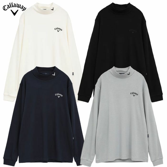 キャロウェイ裏起毛スムースモックネックシャツC25233111長袖メンズゴルフウェア2025秋冬モデルCallaway日本正規品