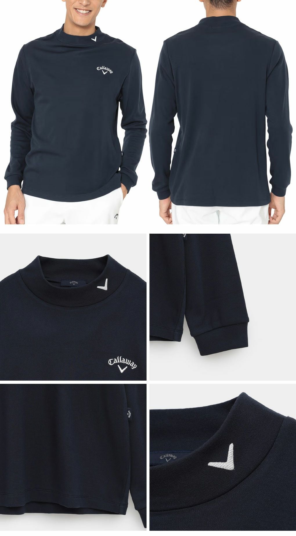 キャロウェイ裏起毛スムースモックネックシャツC25233111長袖メンズゴルフウェア2025秋冬モデルCallaway日本正規品