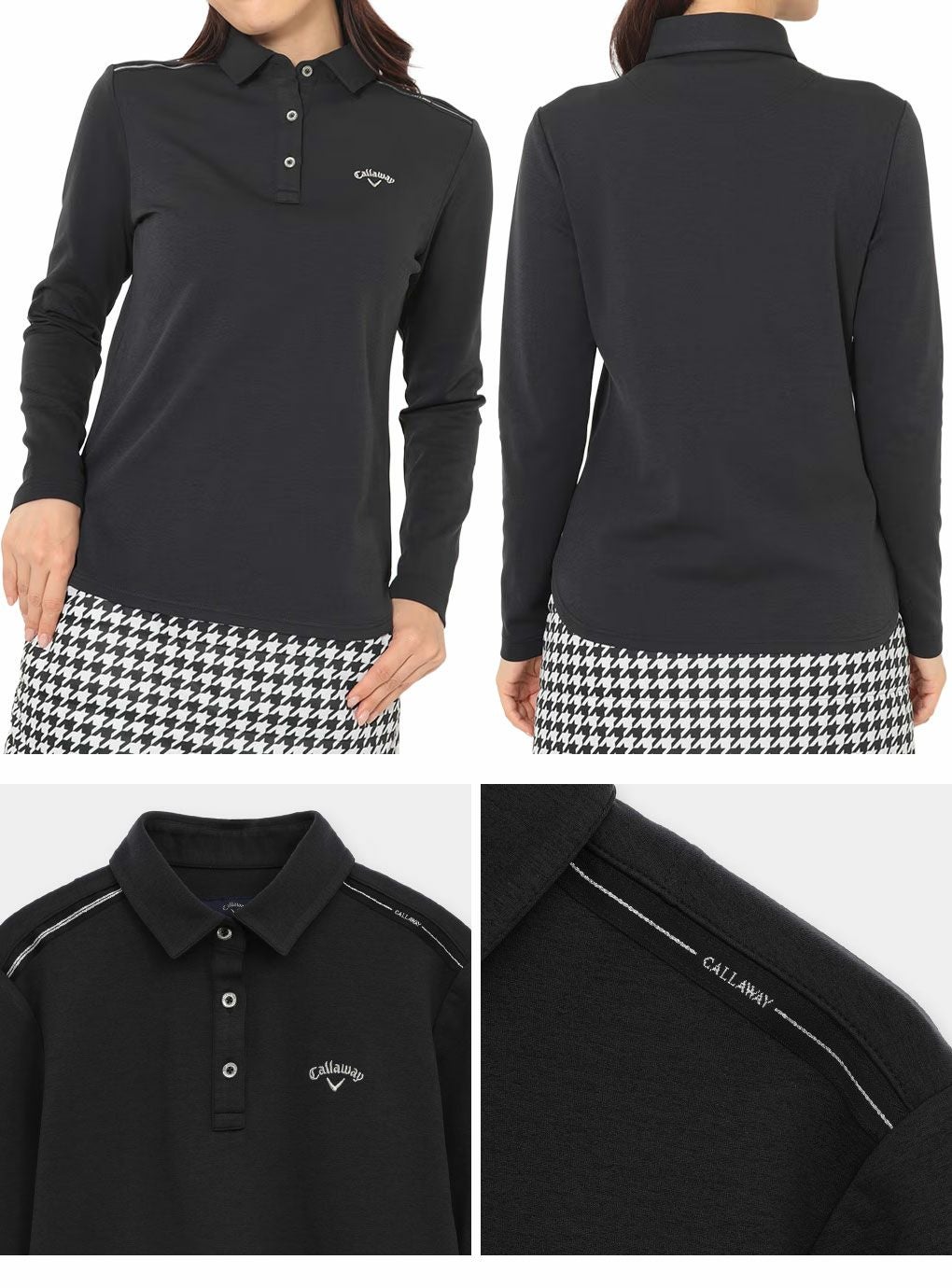 キャロウェイダブルニット長袖シャツC25233204長袖レディースゴルフウェア2025秋冬モデルCallaway日本正規品