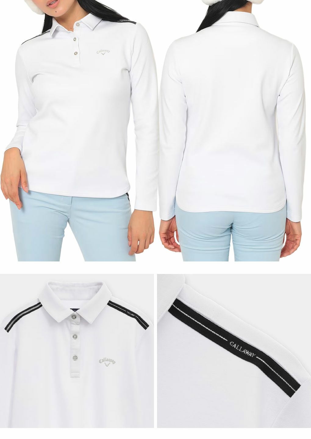 キャロウェイダブルニット長袖シャツC25233204長袖レディースゴルフウェア2025秋冬モデルCallaway日本正規品