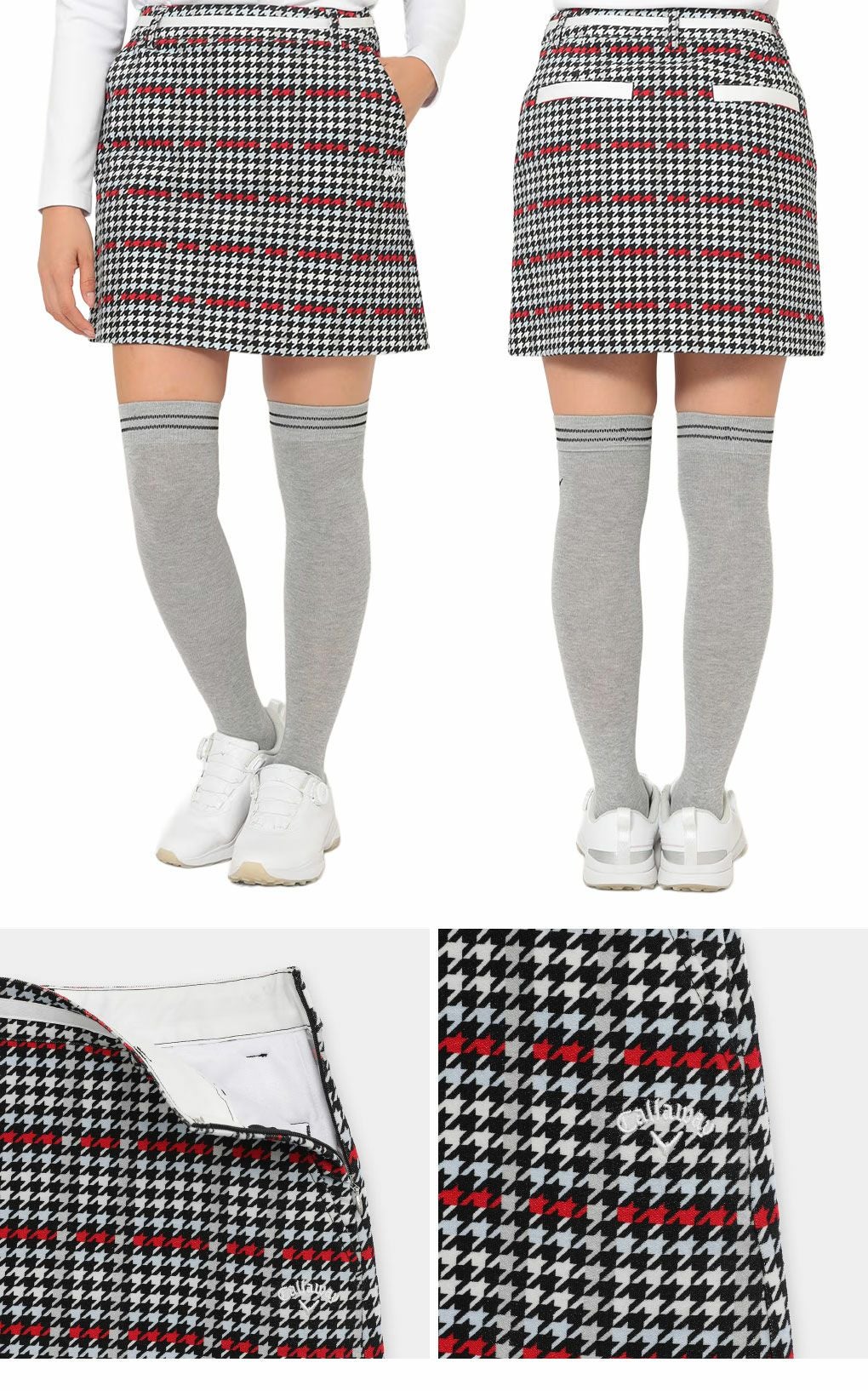 キャロウェイ8WAYストレッチ千鳥プリントスカートC25228211レディースゴルフウェアゴルフ2025秋冬モデル日本正規品