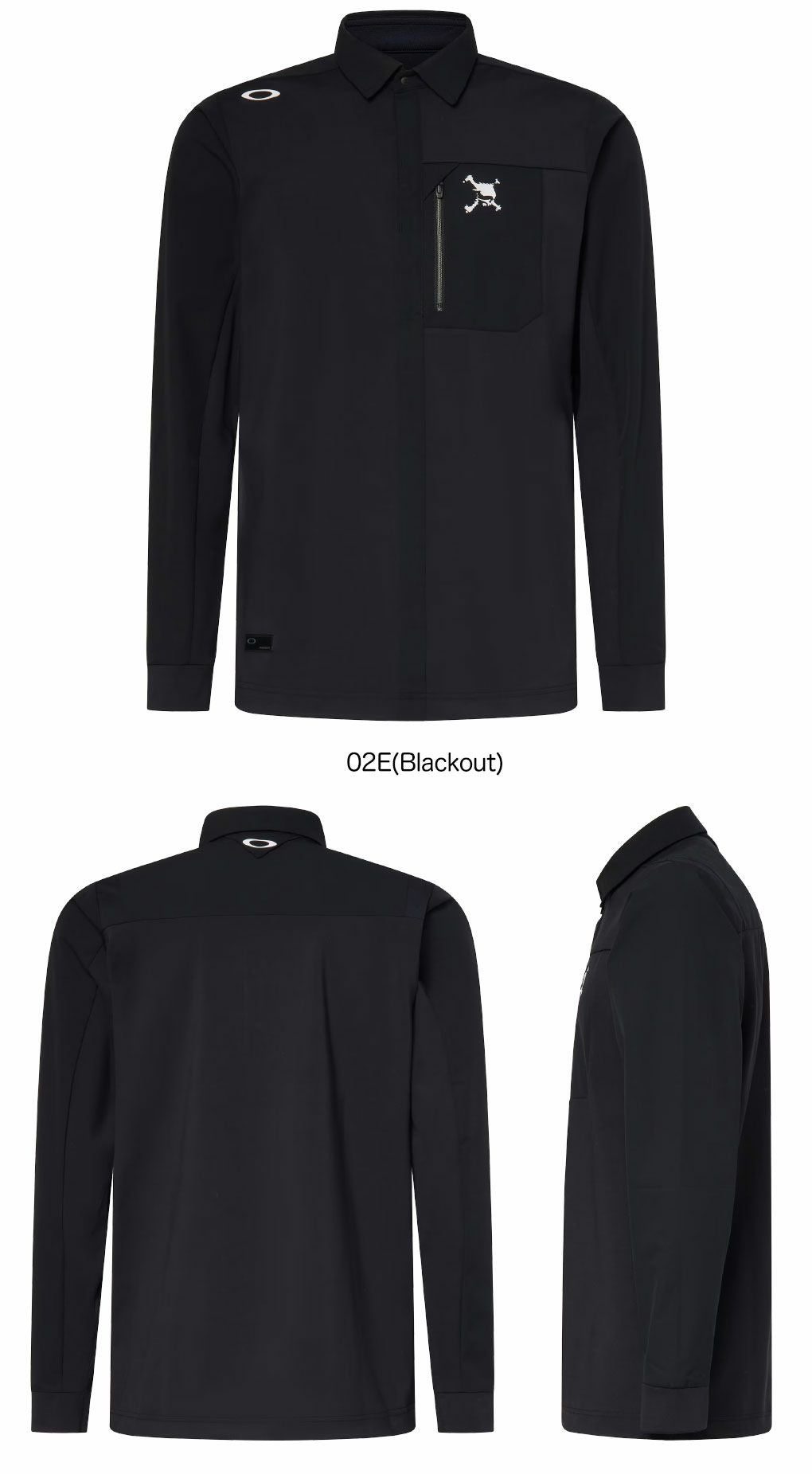 オークリーシャツSkullIdeallyHybridLSShirtメンズ長袖FOA408238ゴルフウェア2025秋冬OAKLEY日本正規品