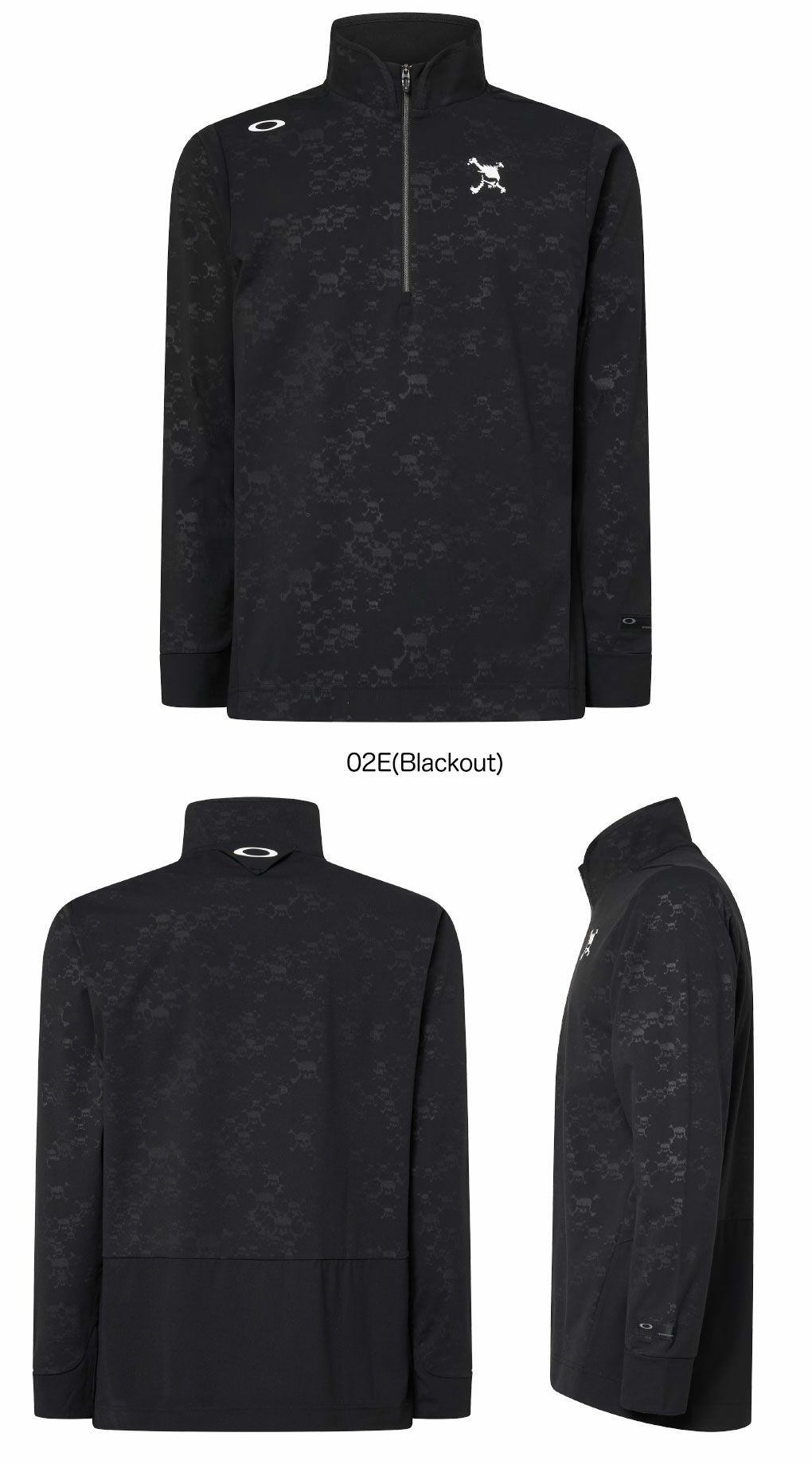 オークリーシャツSkullEmbossedLSMockShirtメンズ長袖FOA408241ゴルフウェア2025秋冬OAKLEY日本正規品
