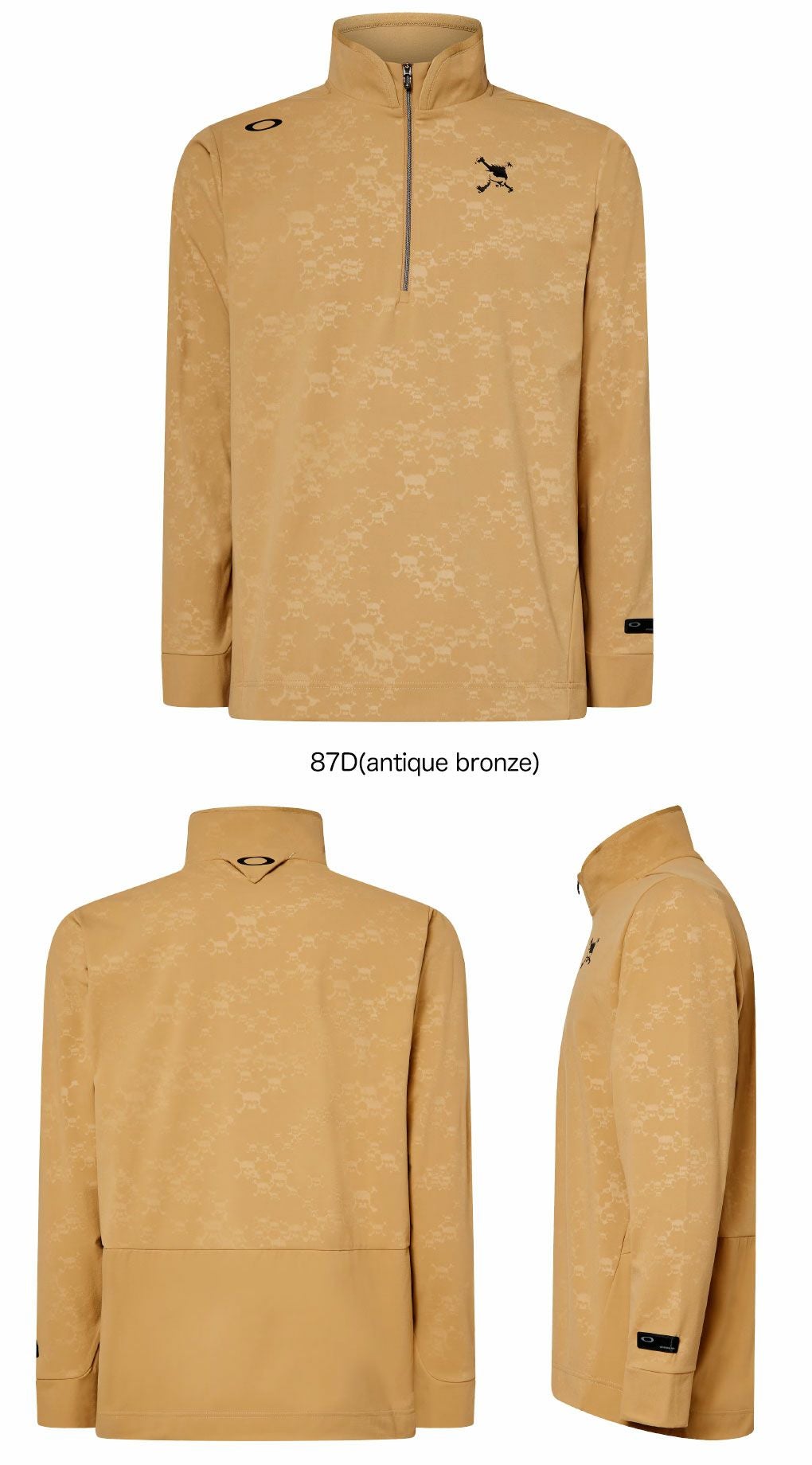 オークリーシャツSkullEmbossedLSMockShirtメンズ長袖FOA408241ゴルフウェア2025秋冬OAKLEY日本正規品