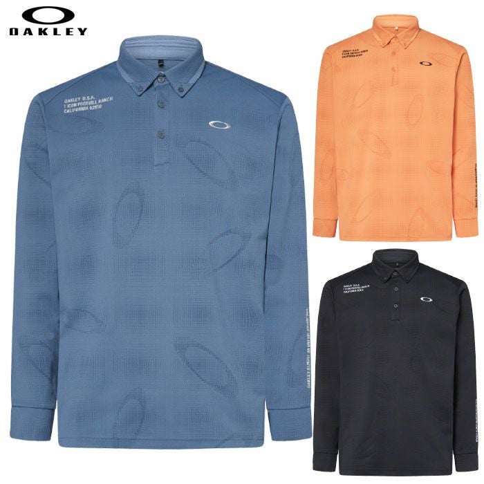 オークリーシャツOmbleJQLSShirtメンズ長袖FOA408242ゴルフウェア2025秋冬OAKLEY日本正規品