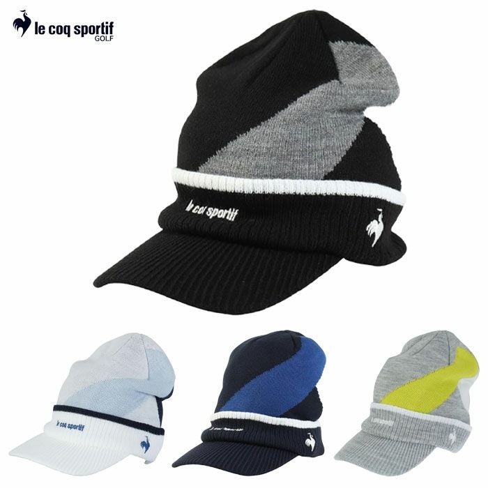 ルコックスポルティフ庇付きニットキャップLG5FCP40MメンズlecoqsportifGOLF2025秋冬モデル日本正規品