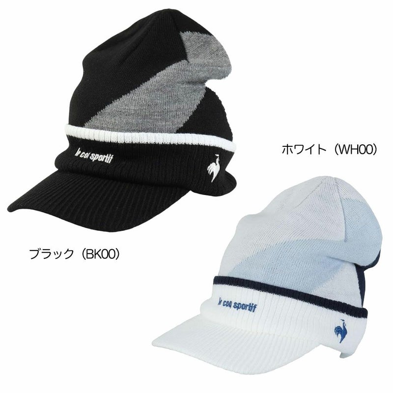 ルコックスポルティフ庇付きニットキャップLG5FCP40MメンズlecoqsportifGOLF2025秋冬モデル日本正規品
