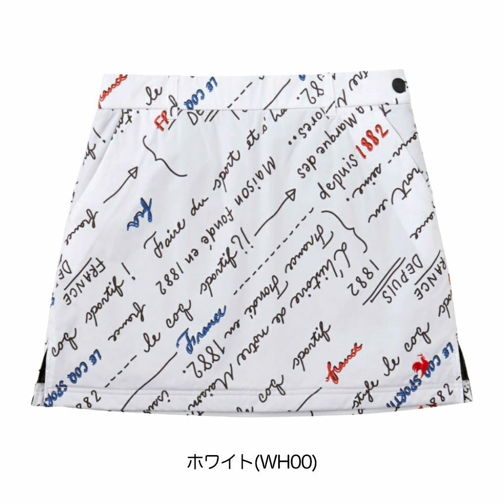 ルコックスポルティフ総柄スカートLG4FSK04LレディースlecoqsportifGOLF2024秋冬モデル日本正規品
