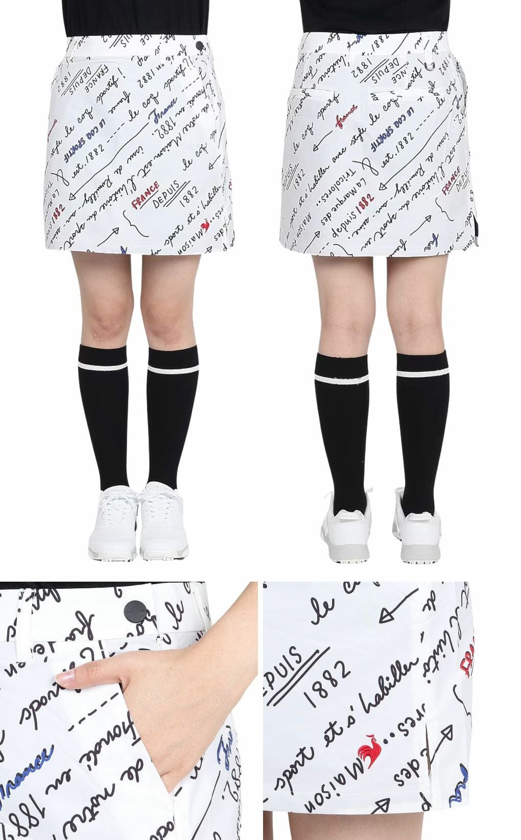 ルコックスポルティフ総柄スカートLG4FSK04LレディースlecoqsportifGOLF2024秋冬モデル日本正規品