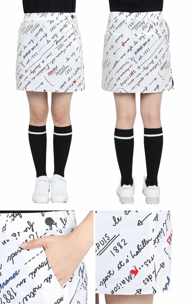 ルコックスポルティフ総柄スカートLG4FSK04LレディースlecoqsportifGOLF2024秋冬モデル日本正規品