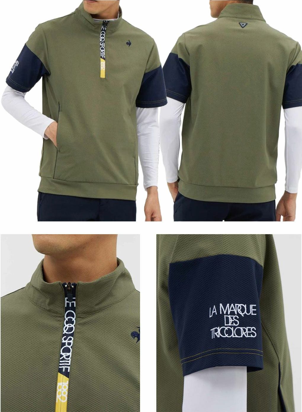 ルコックスポルティフインナー付半袖カットソーLG5FTZ01Mメンズゴルフウェアゴルフ2025秋冬モデル日本正規品