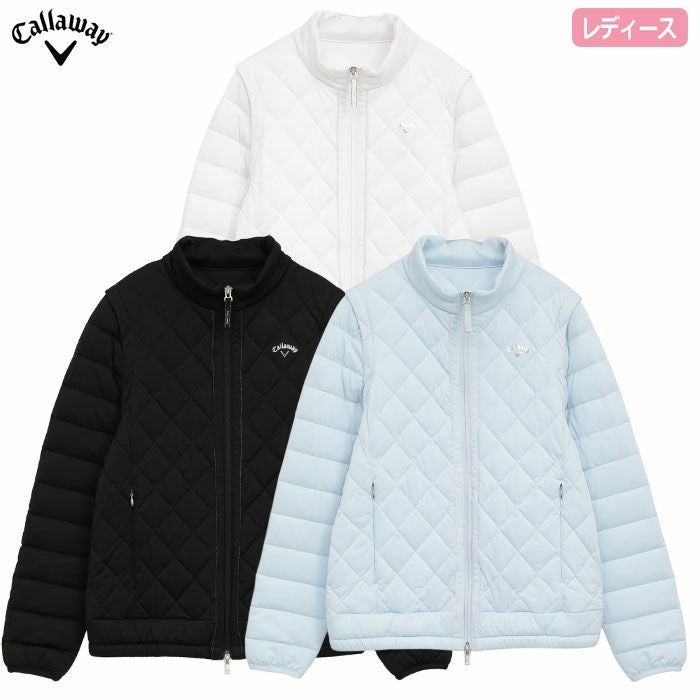 キャロウェイスターストレッチ袖取り外し中綿ブルゾンC25215202レディースゴルフウェア2025秋冬モデルCallaway日本正規品
