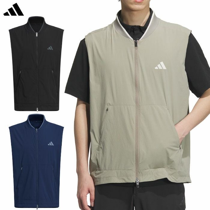 アディダスフルジップベストJUW91メンズゴルフウェアゴルフ2025秋冬モデルadidas日本正規品