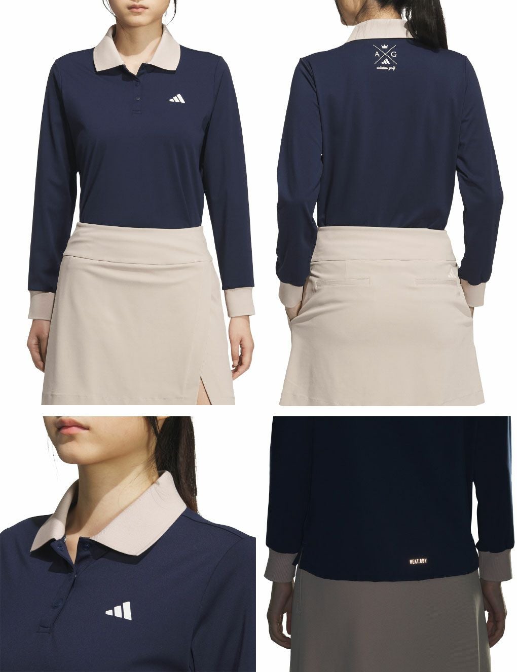 アディダス長袖ポロシャツJWJ98レディースゴルフウェアゴルフ2025秋冬モデルadidas日本正規品