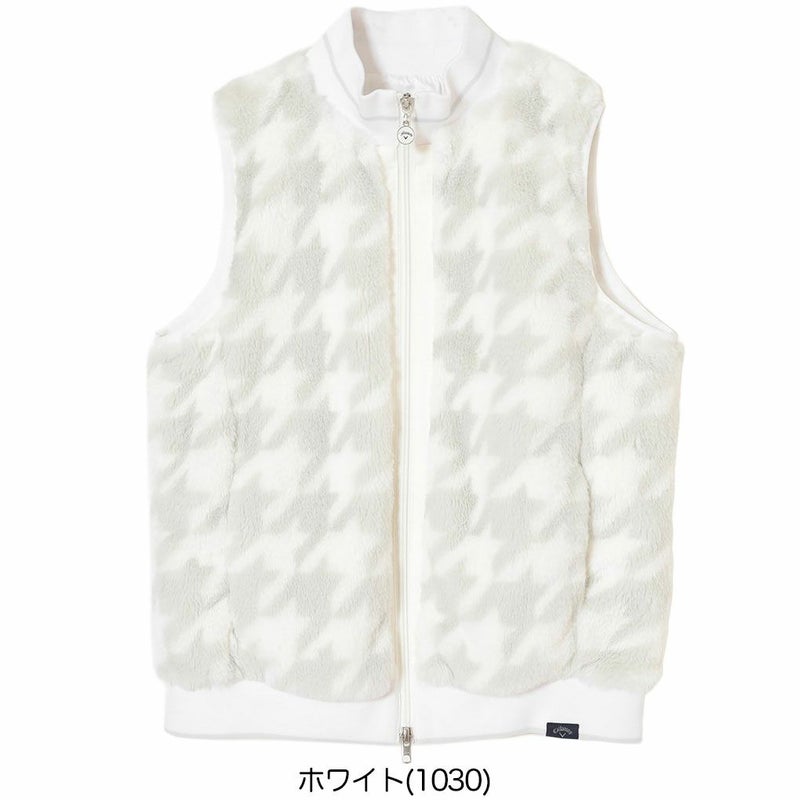 キャロウェイ千鳥プリントファーベストC25216203レディースゴルフウェア2025秋冬モデルCallaway日本正規品