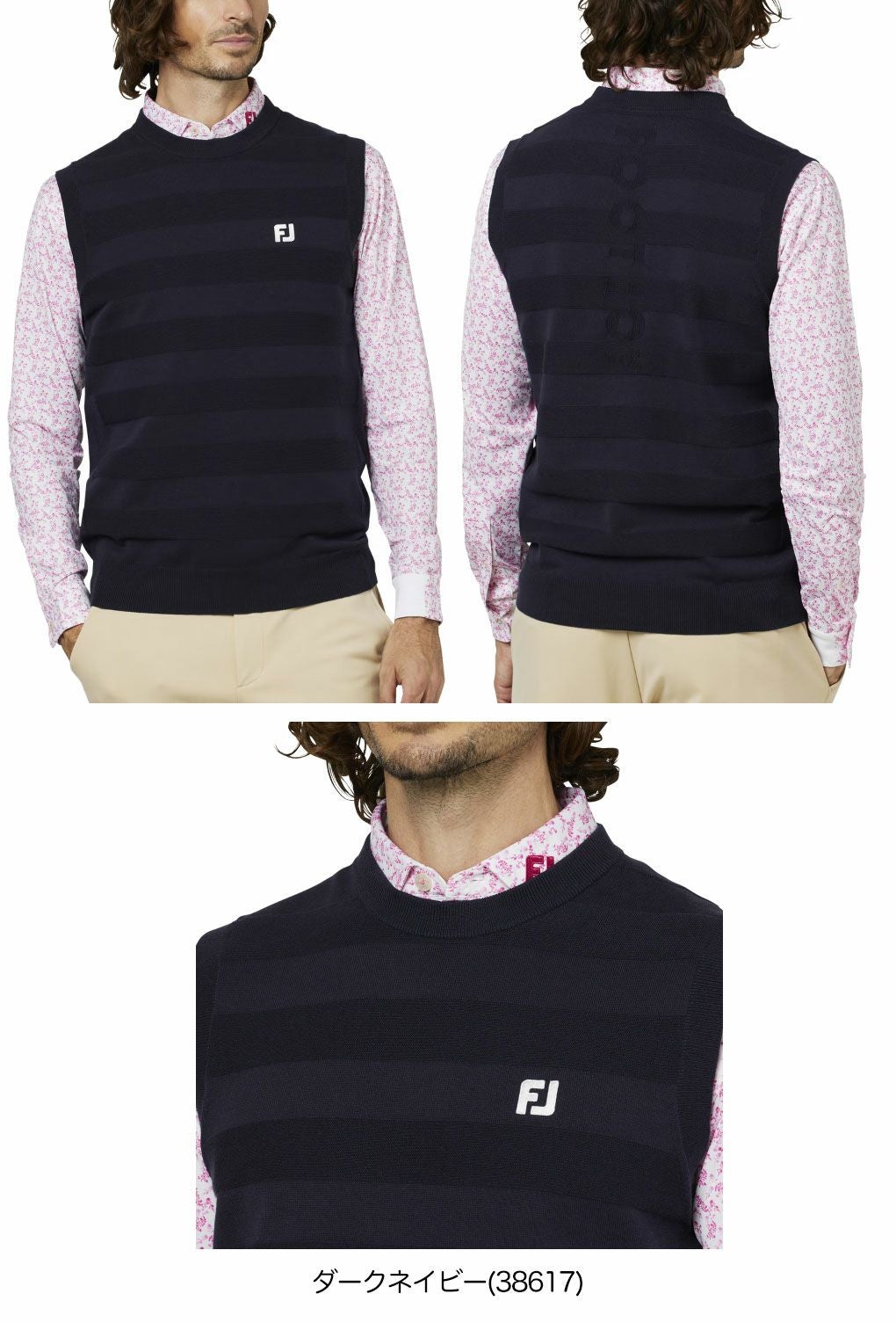 フットジョイクルーネックベストFJ-F25-M05メンズゴルフウェアFOOTJOY2025秋冬モデル日本正規品
